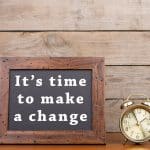 How to cancel your IVA and go bankrupt Alarm clock and blackboard with text "It's time to make a change" showcasing cancel IVA and go bankrupt